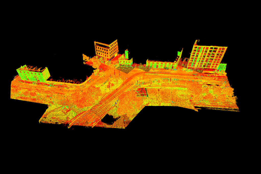 releve topo urbain scan3d hydro quebec montreal viger
